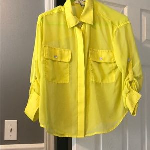 bright neon blouse